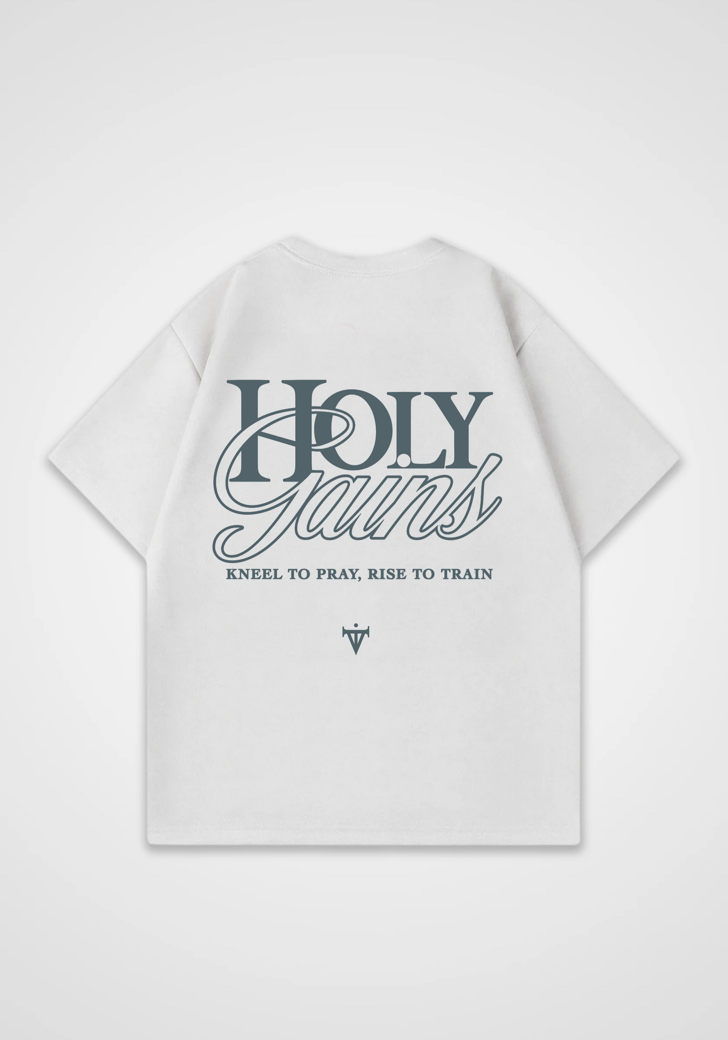Holy Gains Oversized Shirt - White Back (Designed)