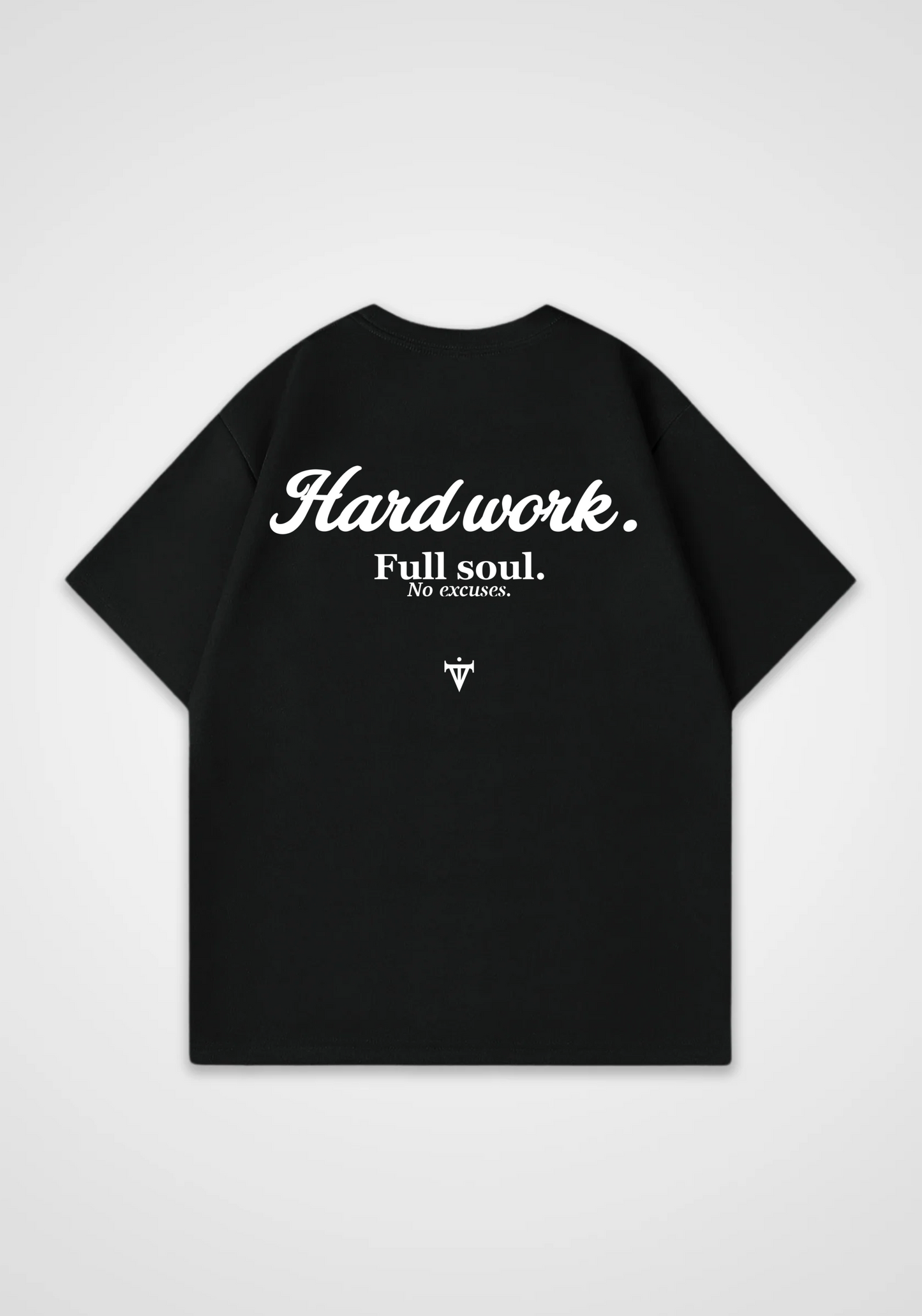 Hard work Oversized Shirt - Black Back (Designed)