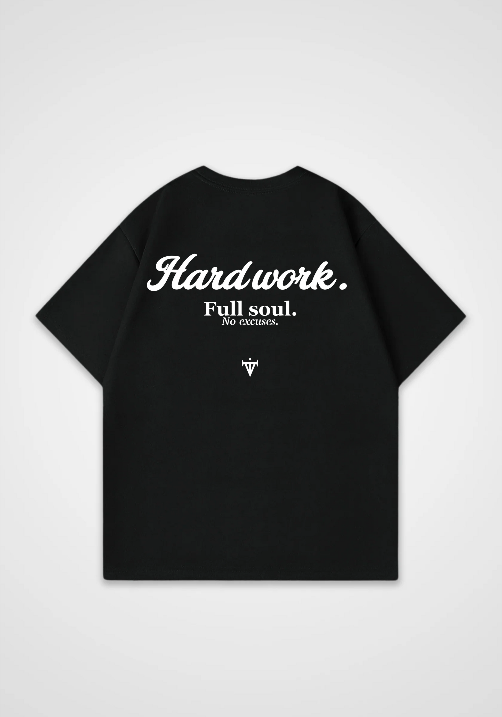 Hard work Oversized Shirt - Black Back (Designed)