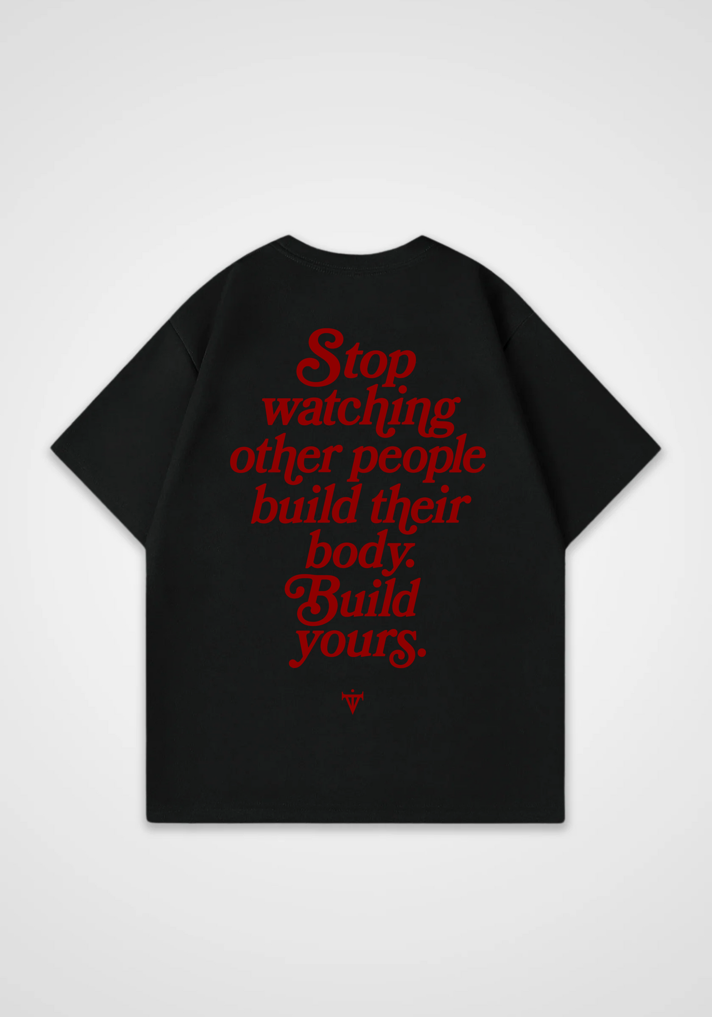 Stop watching other people Oversized Shirt - Black Back (Designed)