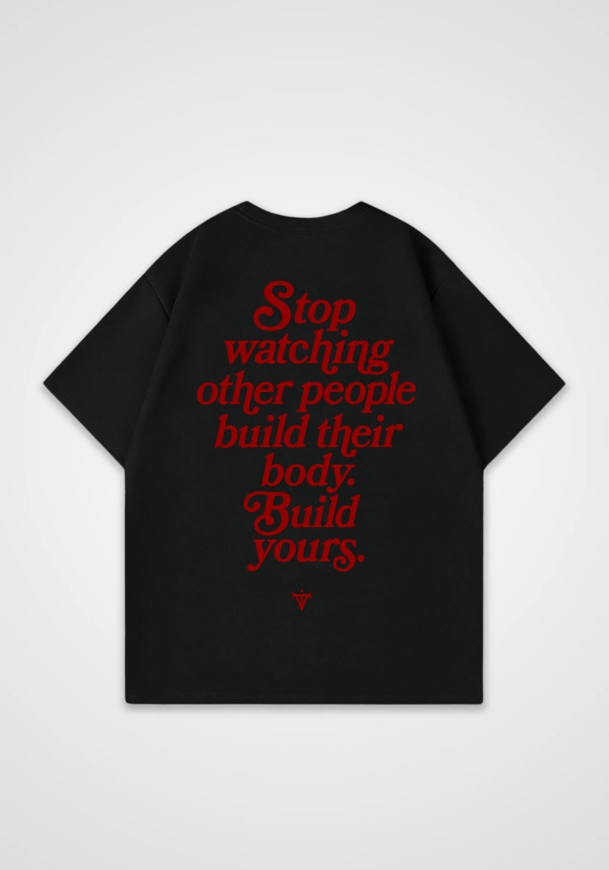 Stop watching other people Oversized Shirt - Black Back (Designed)