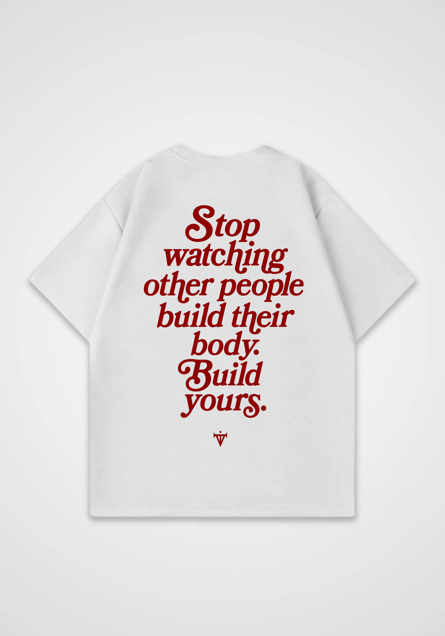Stop watching other people Oversized Shirt - White Back (Designed)