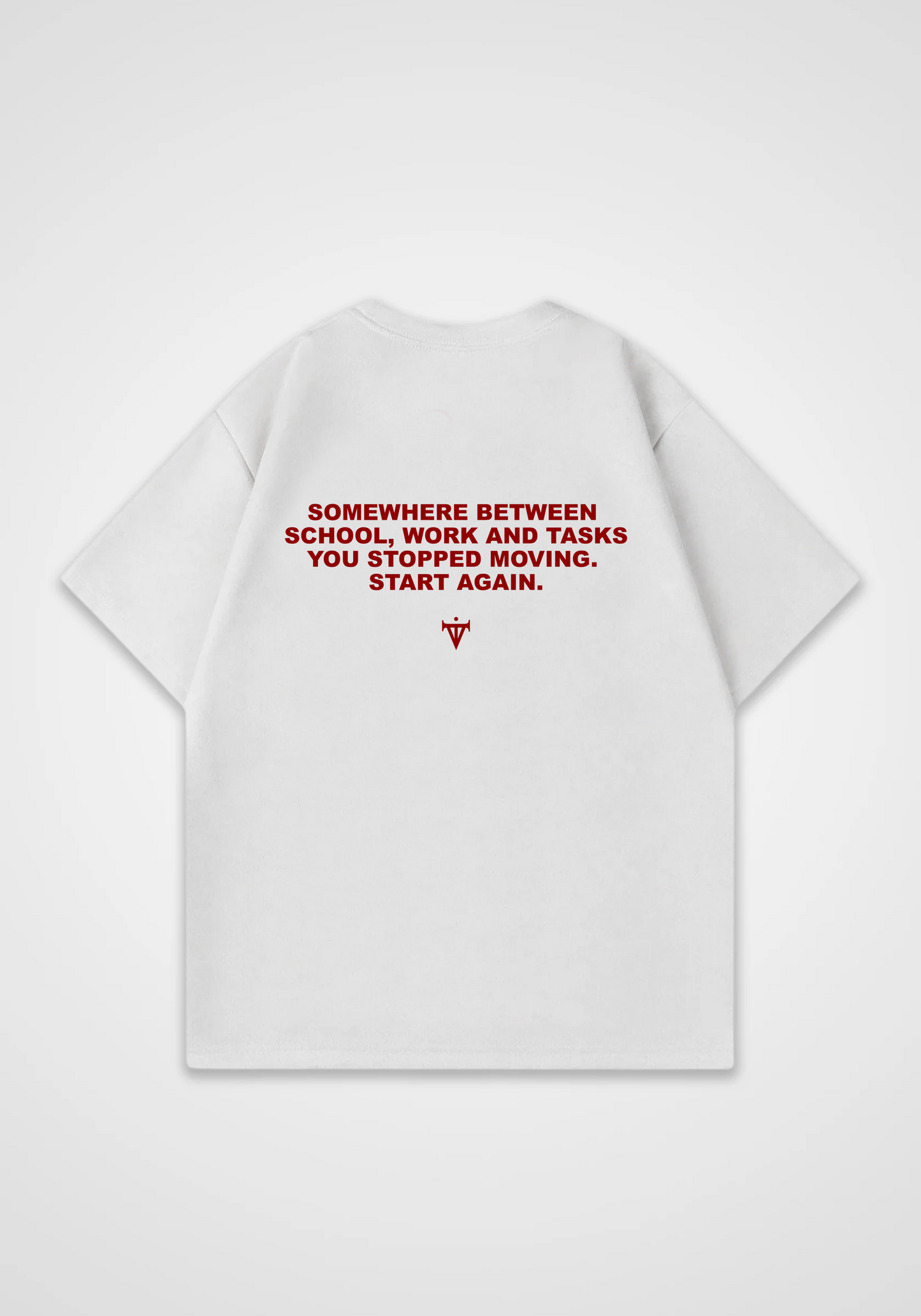 Start again Oversized Shirt - White Back (Designed)