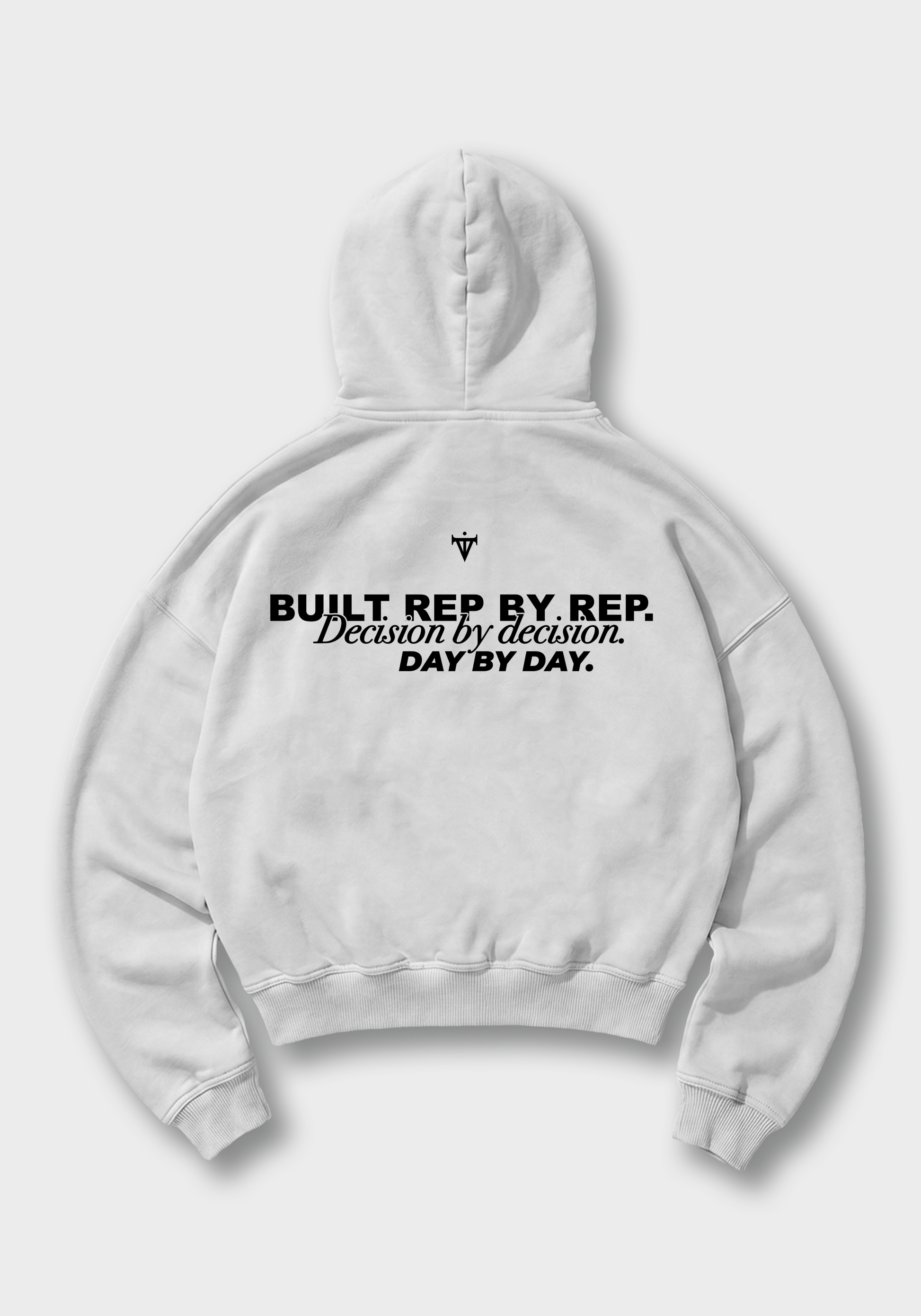 Built rep by rep Oversized Hoodie - White Back (Designed)