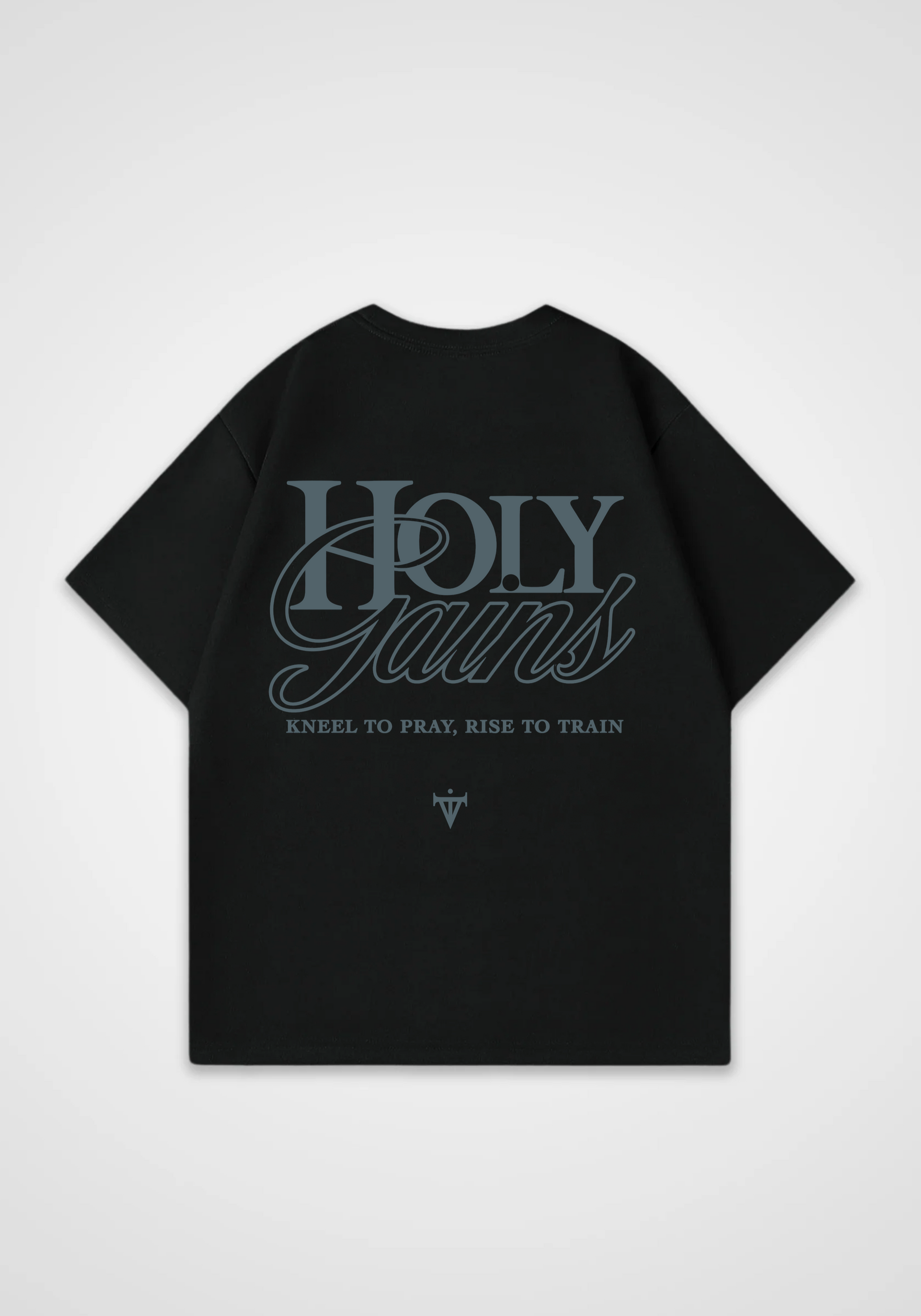 Holy Gains Oversized Shirt - Black Back (Designed)