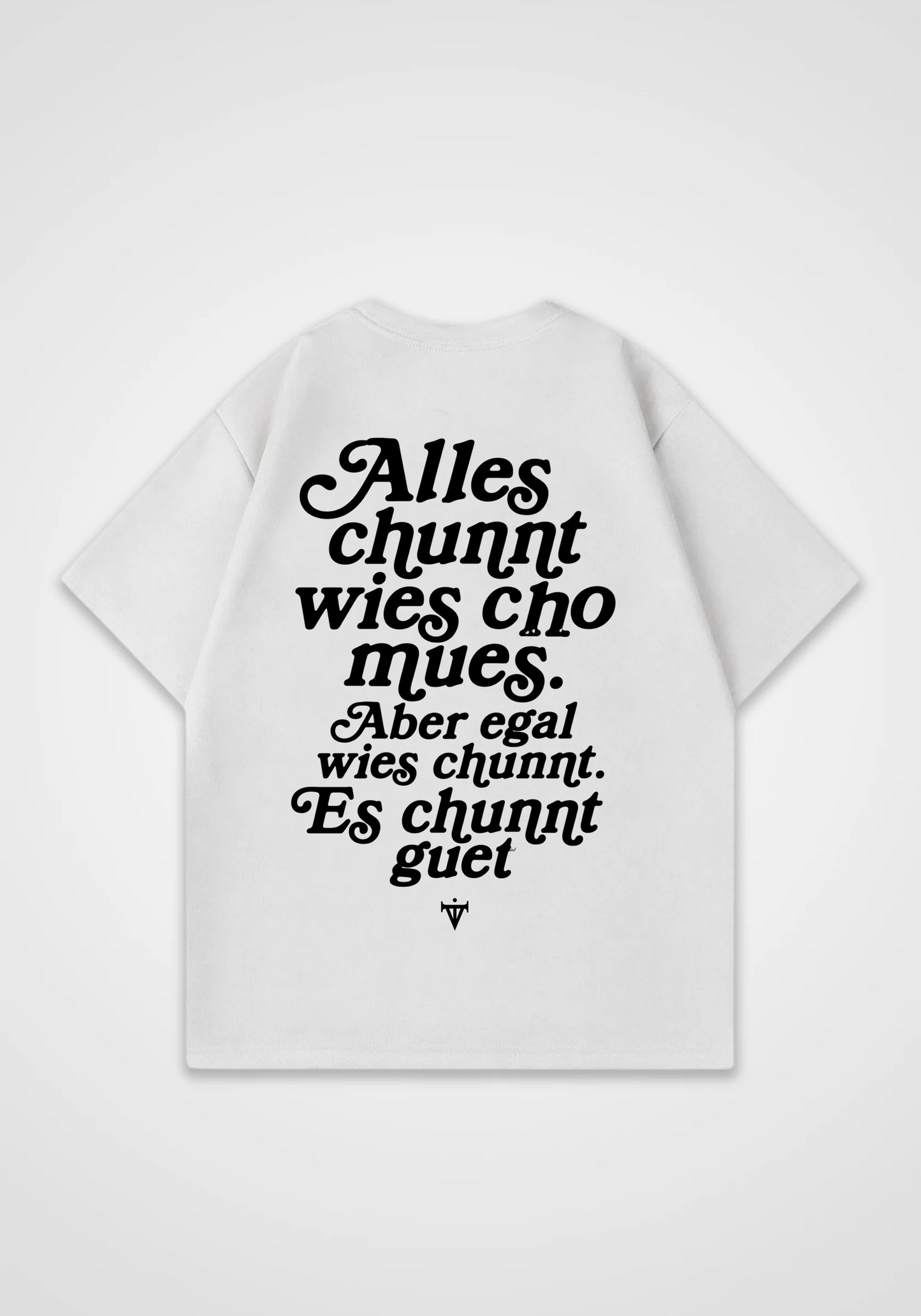 Alles chunnt Oversized Shirt - White Back (Designed)
