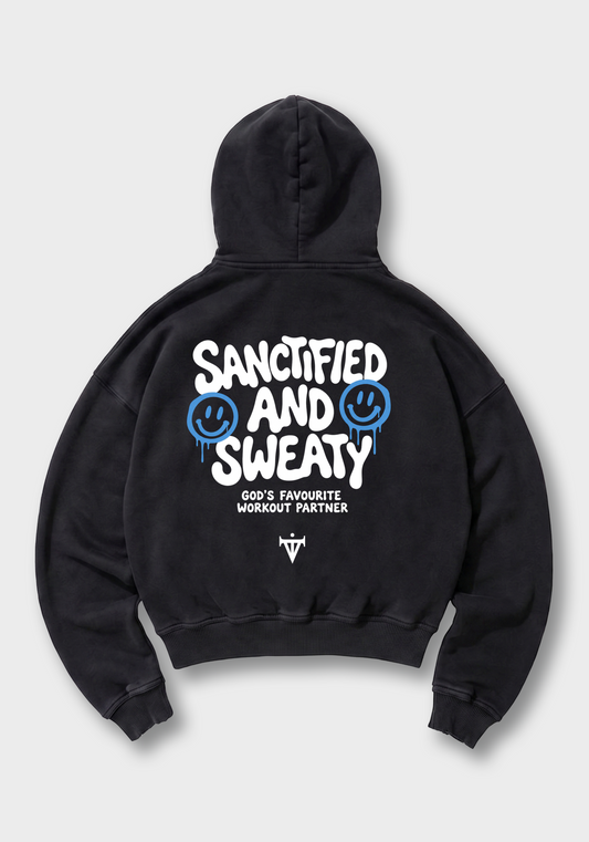 Sanctified Oversized Hoodie - Black Back (Designed)