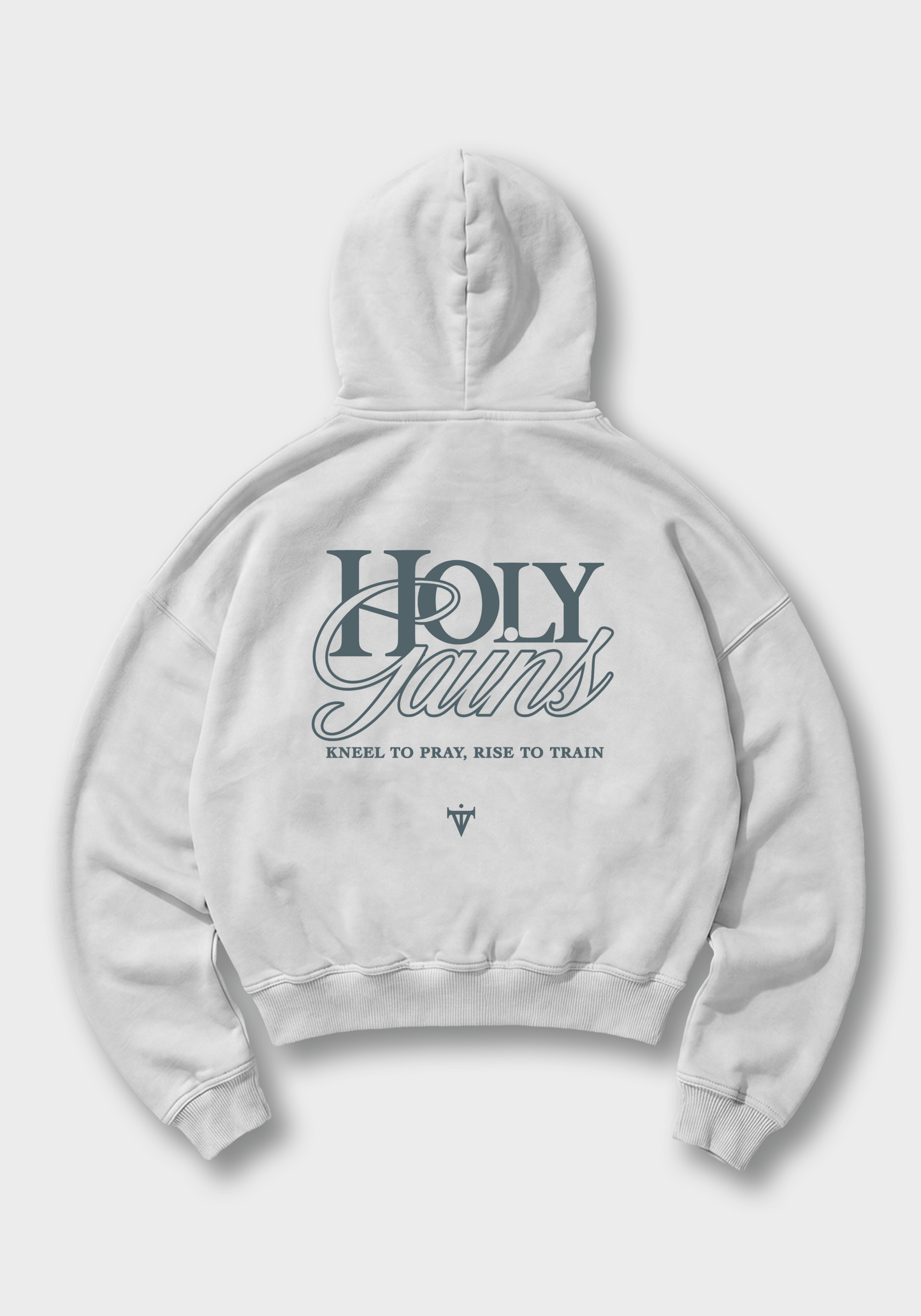 Holy Gains Oversized Hoodie - White Back (Designed)