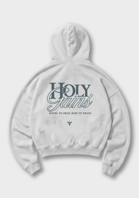Holy Gains Oversized Hoodie - White Back (Designed)