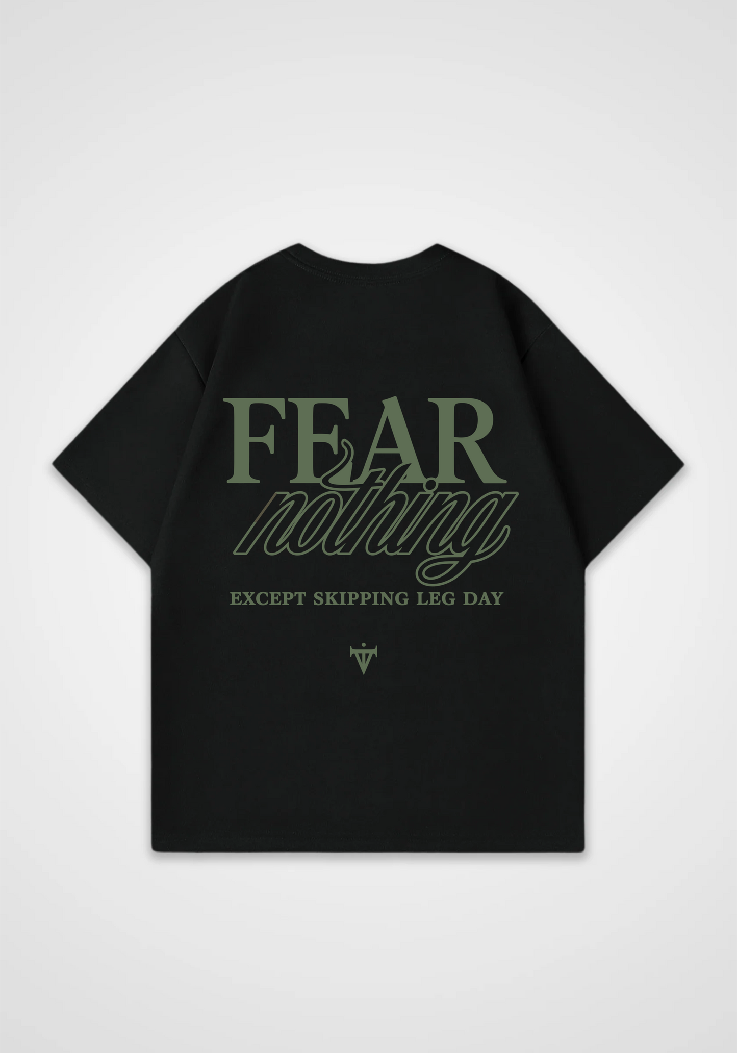 Fear nothing Oversized Shirt - Black Back (Designed)