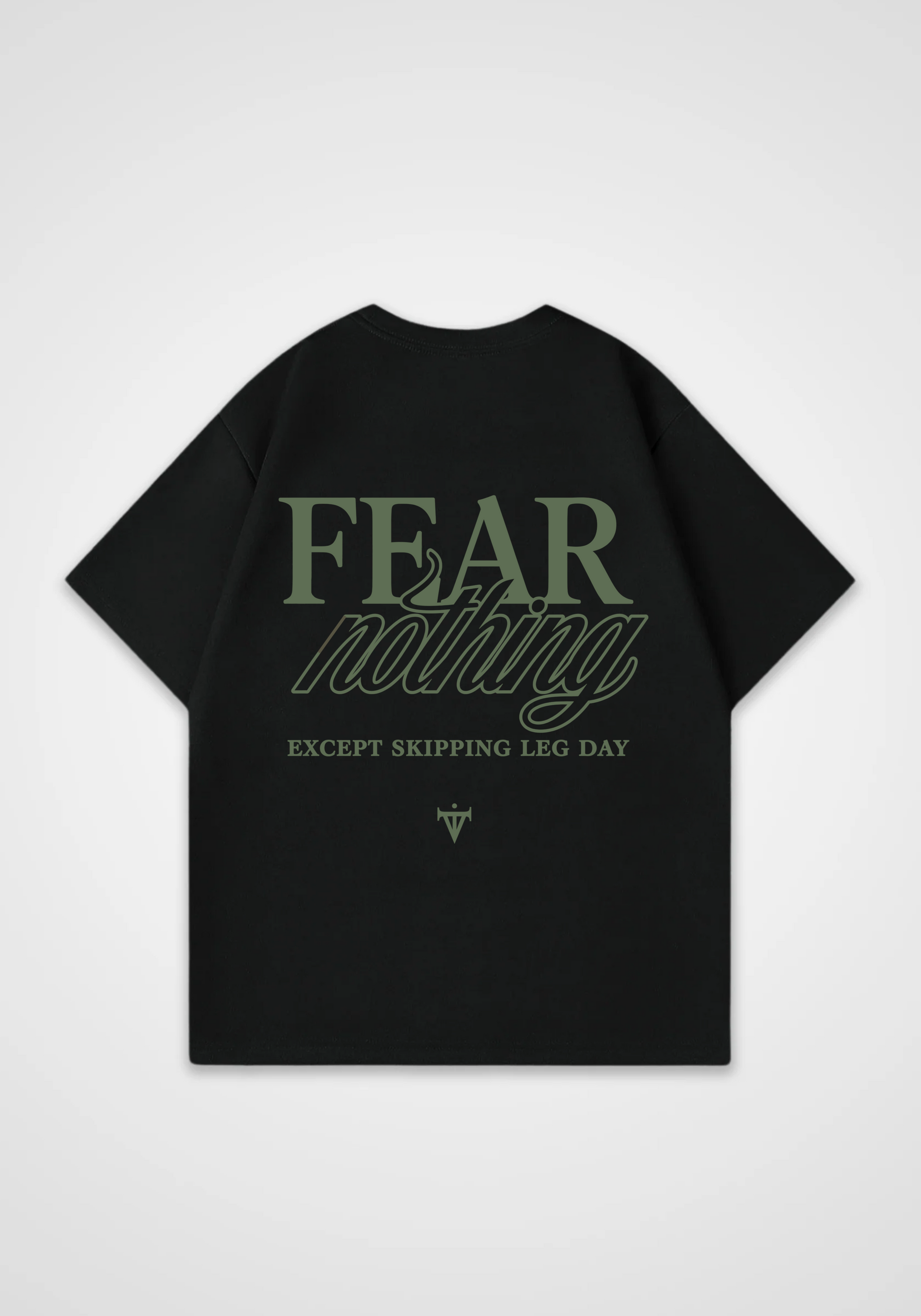 Fear nothing Oversized Shirt - Black Back (Designed)