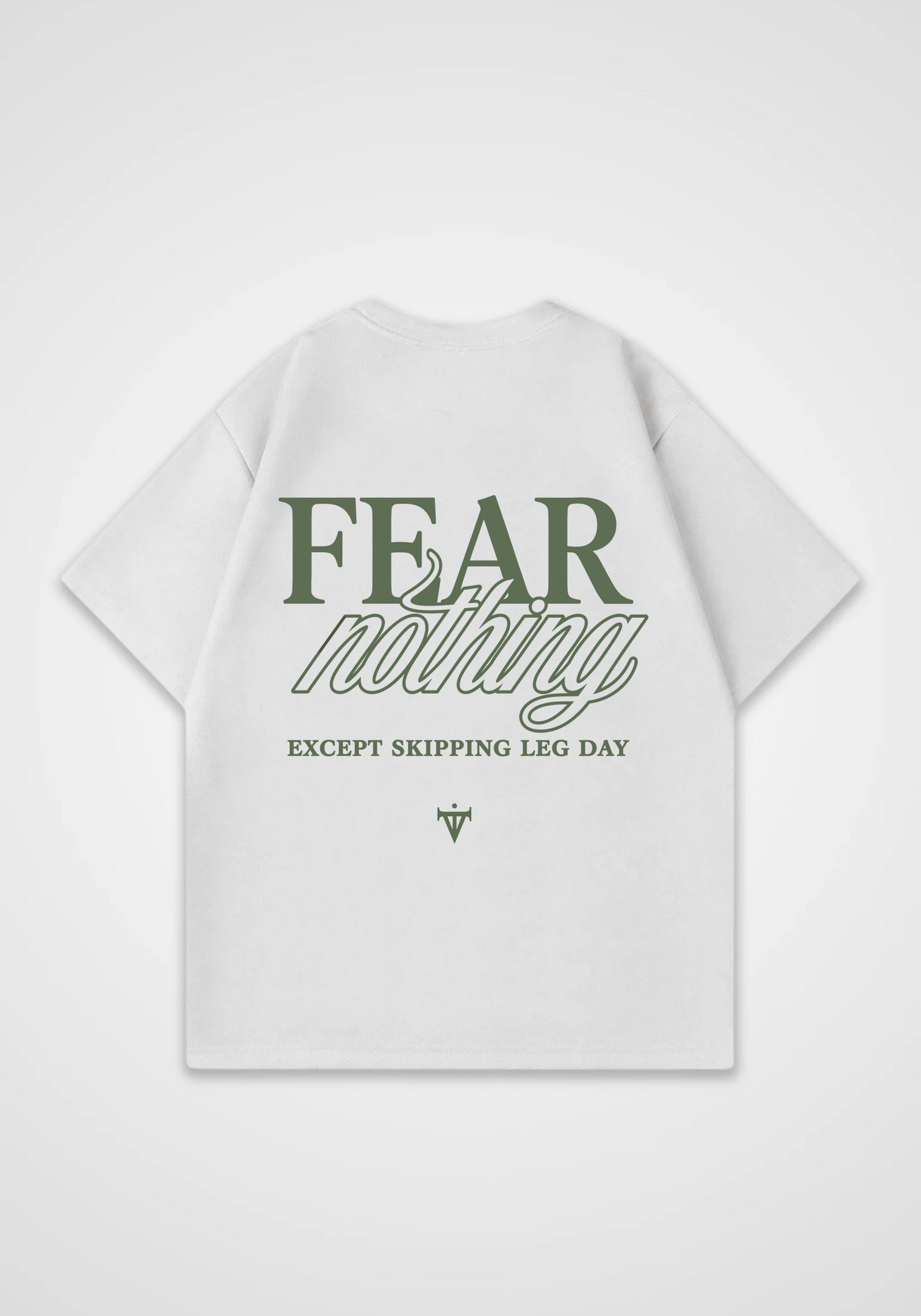 Fear nothing Oversized Shirt - White Back (Designed)